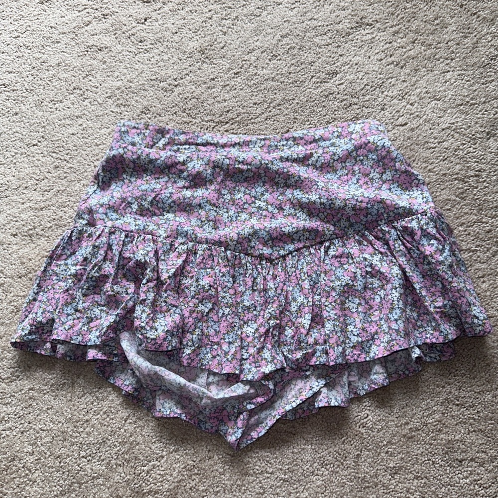 Floral ditzy skort